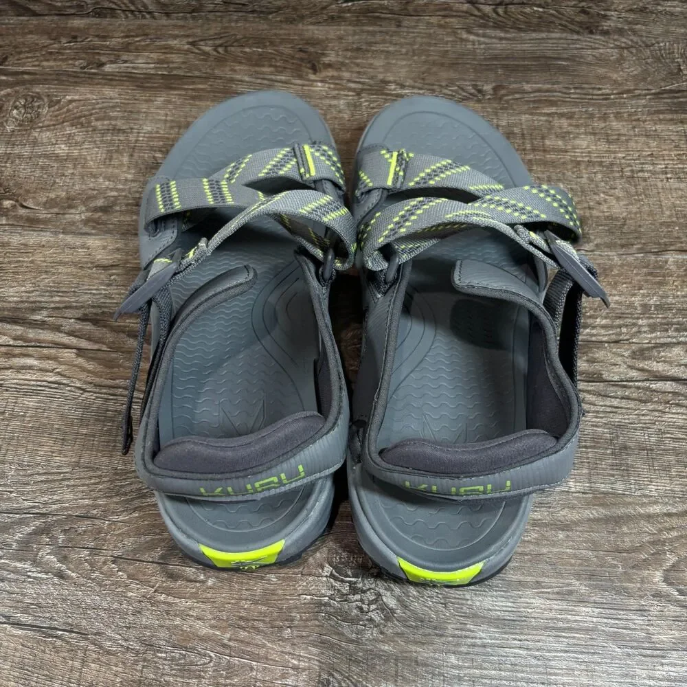 Kuru Current Sandals Men's 11 Slate Gray Green Sport Beach Water Walking Shoes